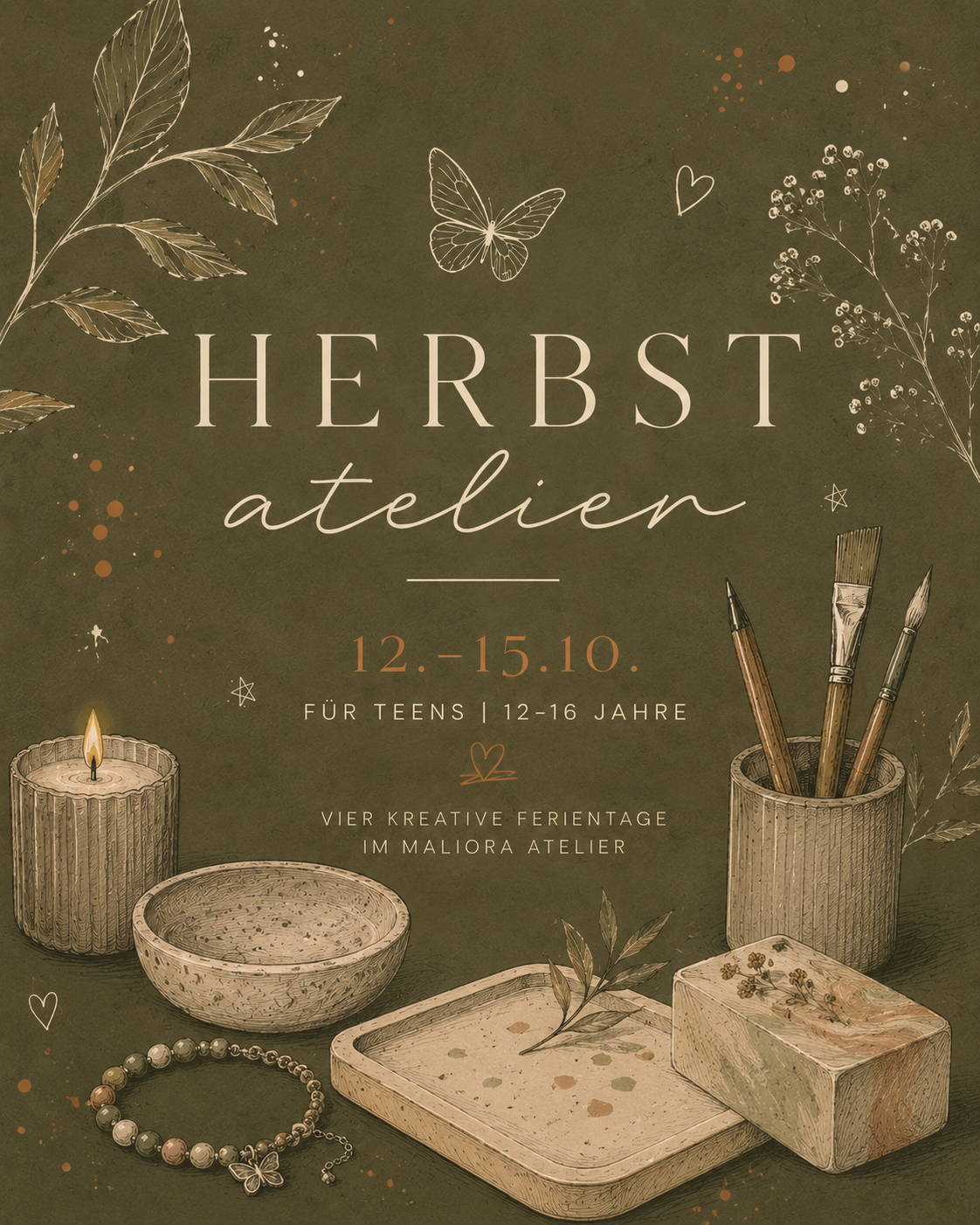 Herbstatelier für Teens | 12.-15.10.2026 | 09:00–12:00 Uhr